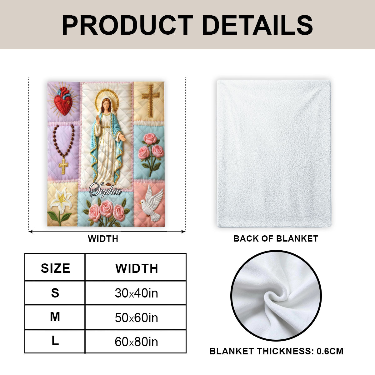 Maria - Personalized Sherpa Blanket