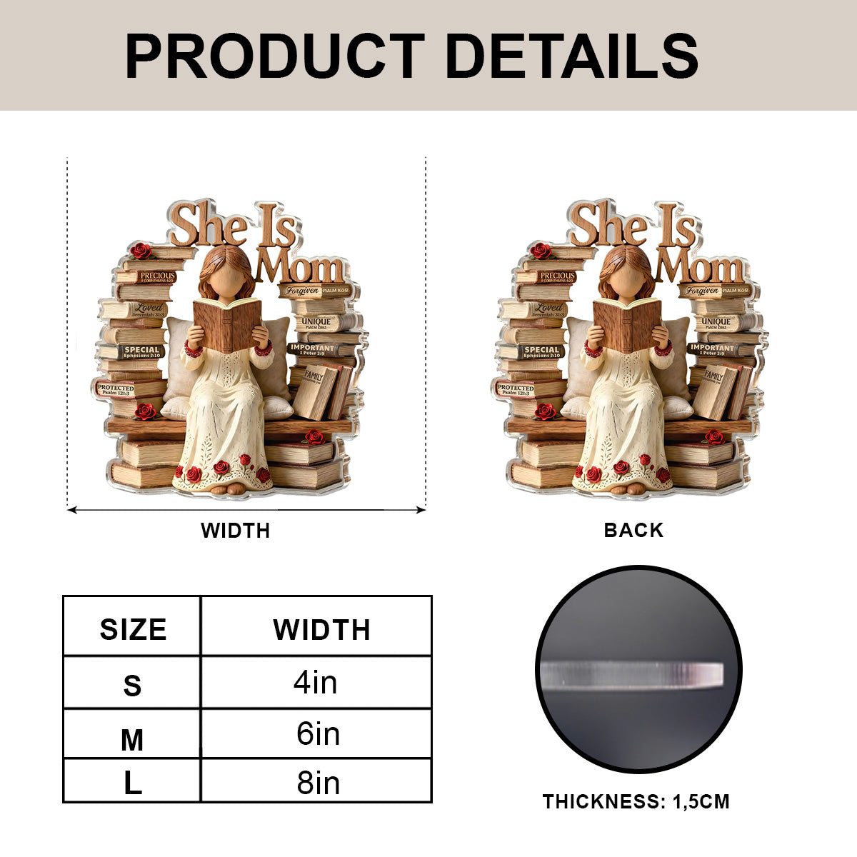 She Is Mom - Personalized Acrylic Plaque