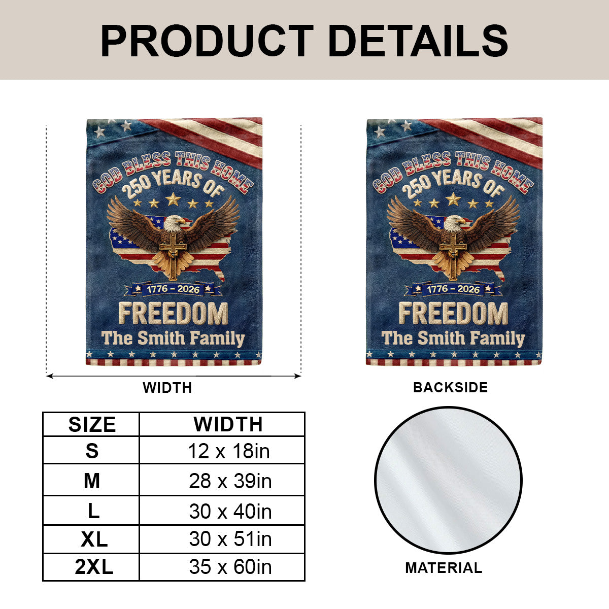 God Bless This Home - Personalized Garden Flag