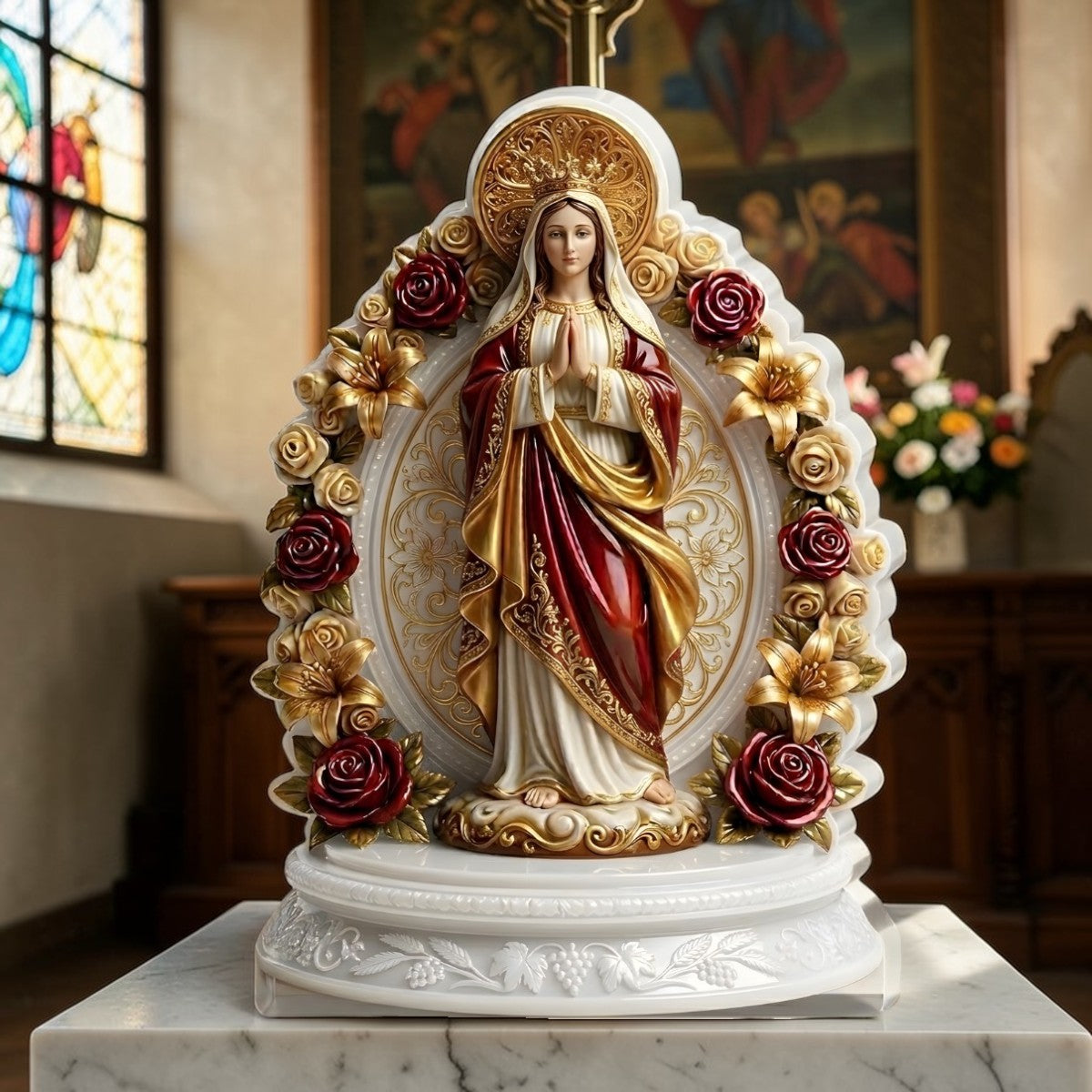 Our Lady of Grace Statue - Acrylic Plaque
