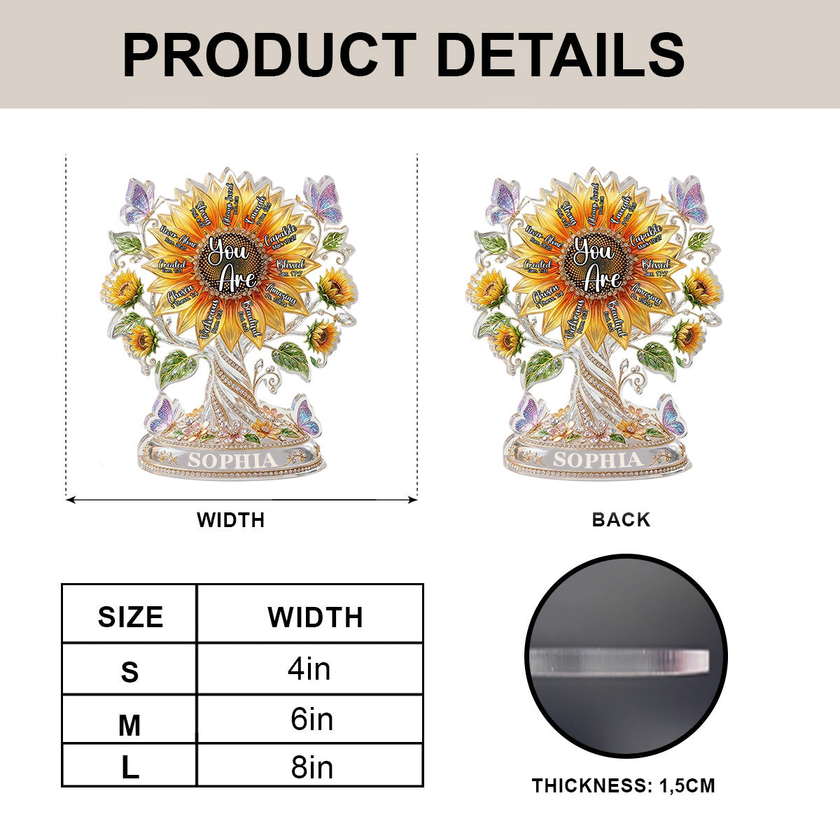 You Are - Personalized Acrylic Plaque