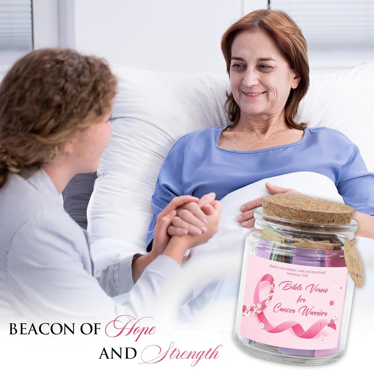 Bible Jar for Cancer Warrior, Cancer Care Gifts for Women, Cancer Gifts for Women, Breast Cancer Gifts, Cancer Comfort Gifts