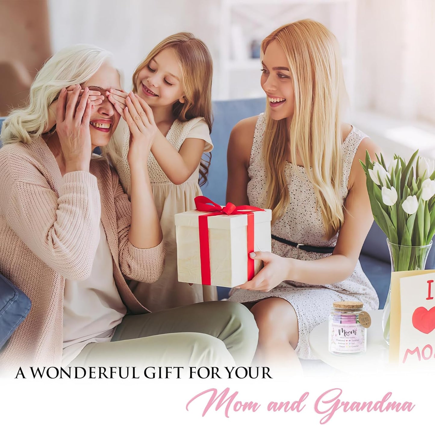 Bible Verses Jar for Mom, Christian Gifts for Women, Birthday Gifts for Women, Mothers Day Gifts from Daughter