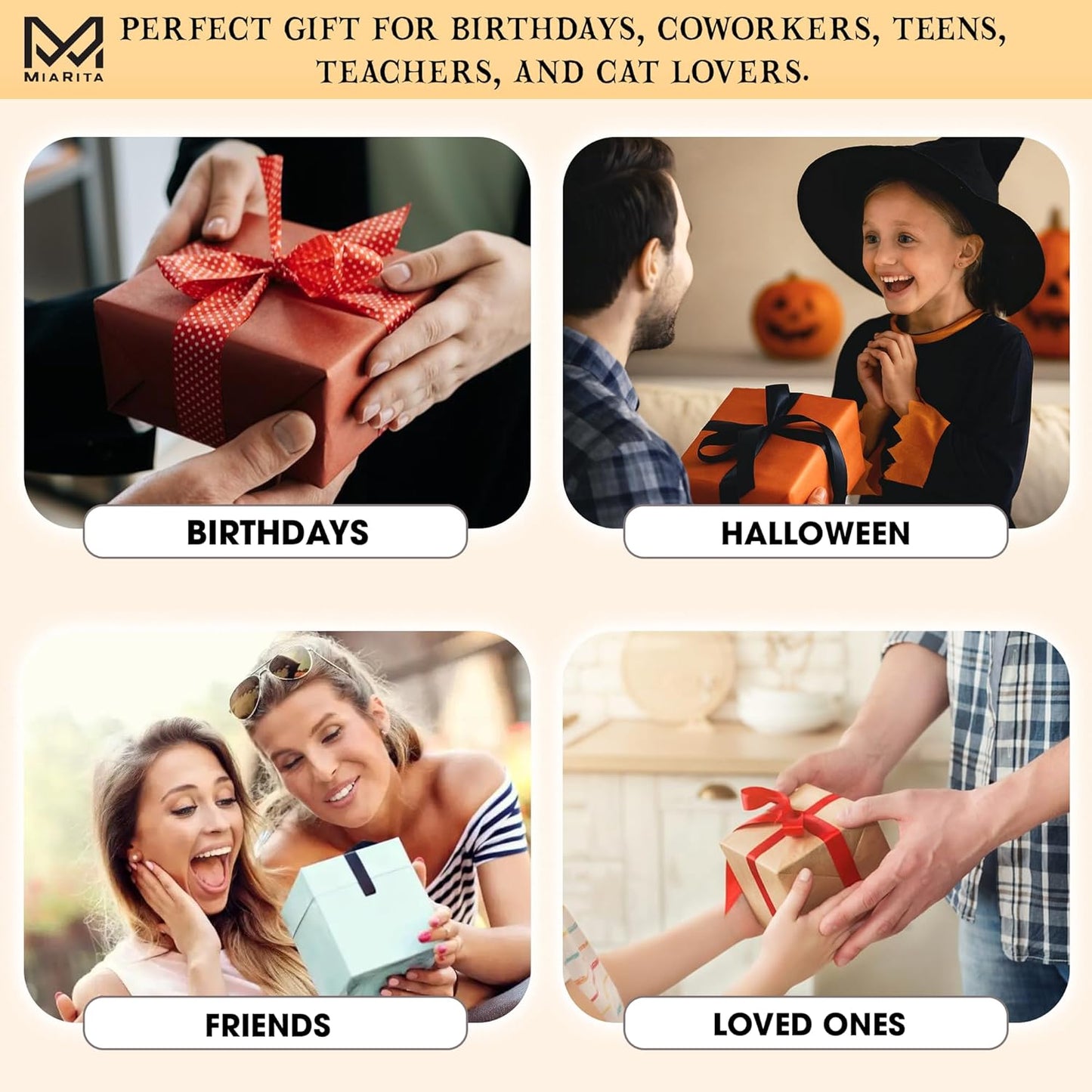 Positive Black Cats Jar – 60 Affirmation Cards for Anxiety & Self Care, Black Cat Halloween Gifts for Women, Kids, Teens & Men, Mental Health & Stress Relief Support Gifts