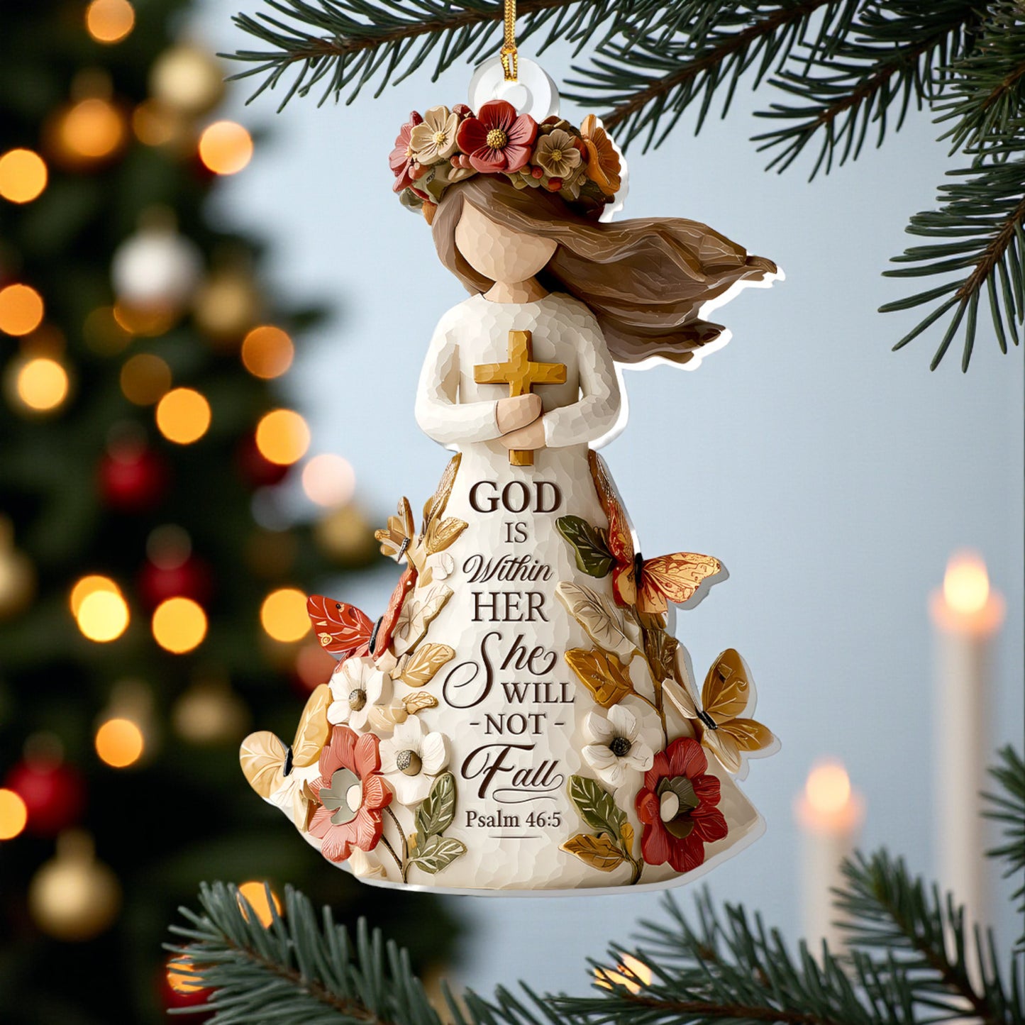 God Is Within Her She Will Not Fall Ornament