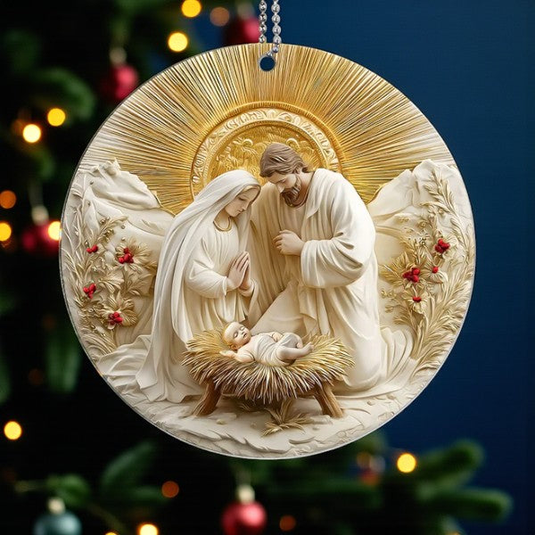Sacred Nativity Keepsake Ornament