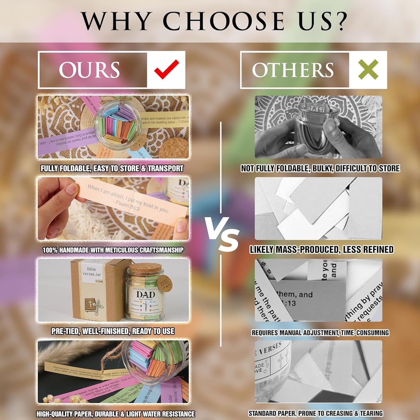 Bible Jar for Dad, Fathers Day Gifts for Dad, Christian Gifts for Men,Gifts for Dad, Prayer Jar, Hope Jar, Bible Stuff, Scripture Gifts.