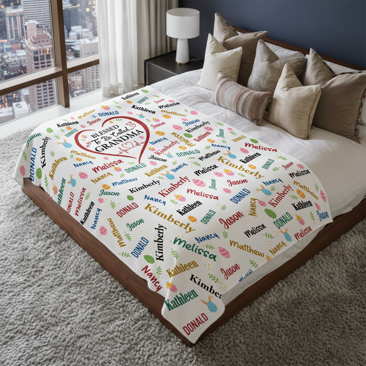 Blessed To Be Called Grandma - Personalized Sherpa Blanket