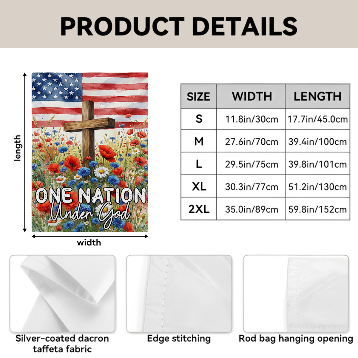 One Nation Under God - Garden Flag