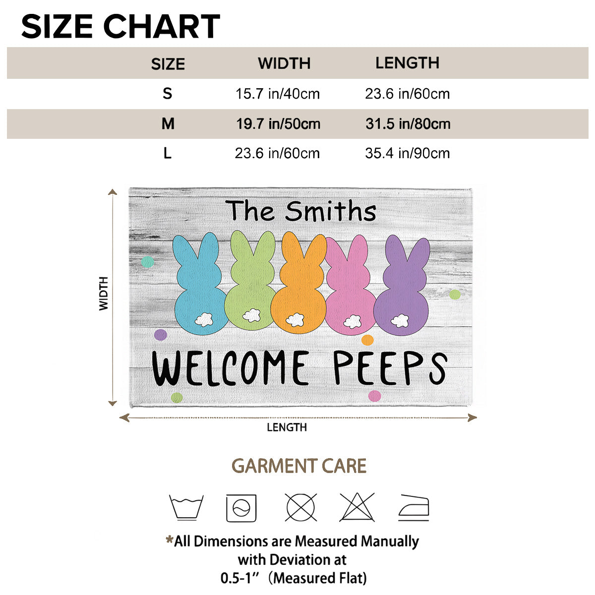Welcome Peeps - Personalized Door Mat