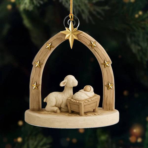 Starry Night Baby Jesus Ornament