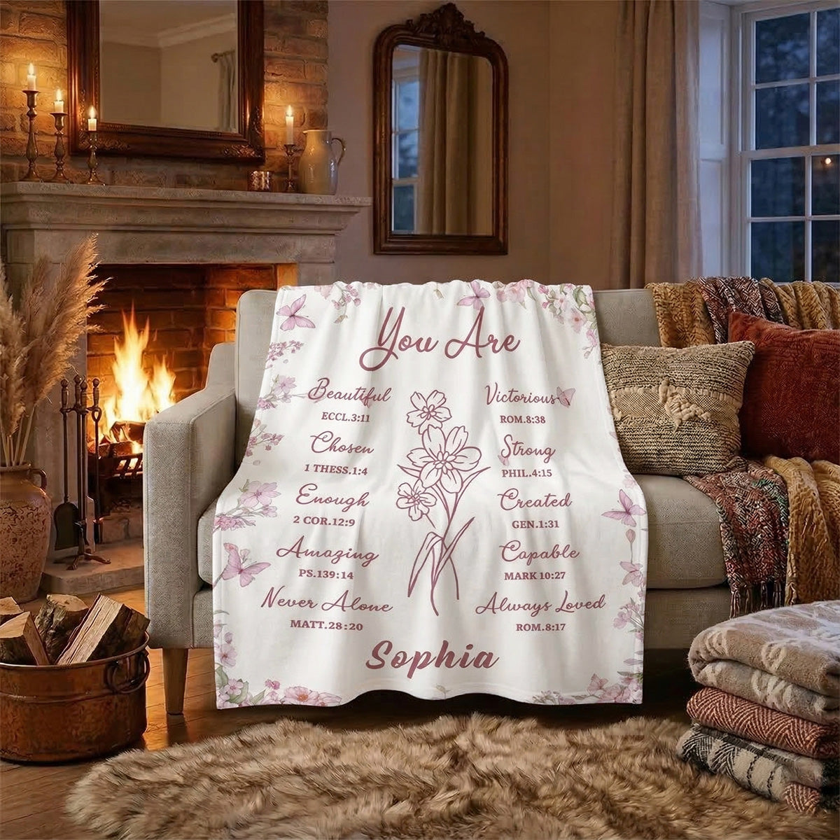 You Are - Personalized Sherpa Blanket