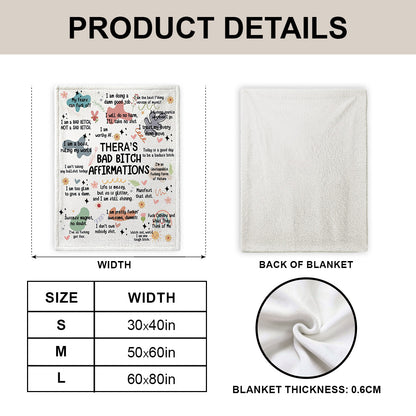 Bad Bitch Affirmation - Personalized Sherpa Blanket