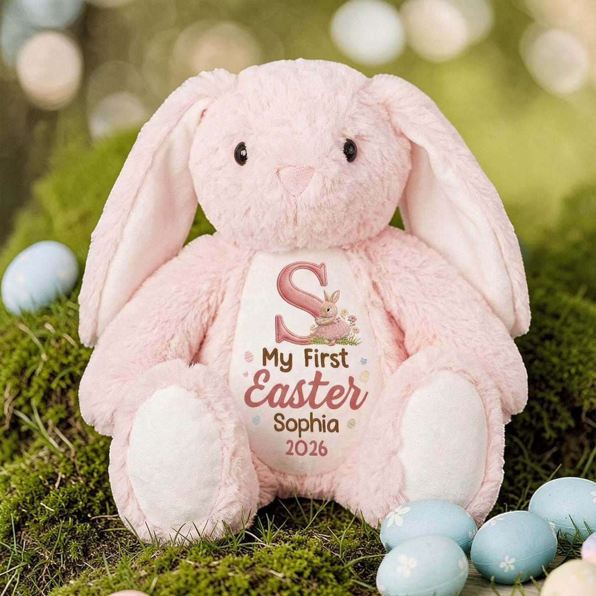 Happy Easter Baby - Personalized Stuffed Bunny