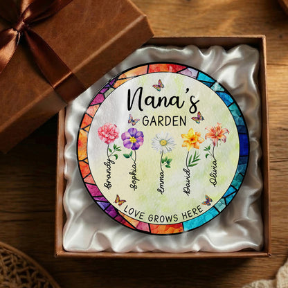 Grandma's Garden - Personalized Glass Suncatcher