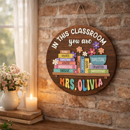 In This Classroom You Are - Personalized Door Sign