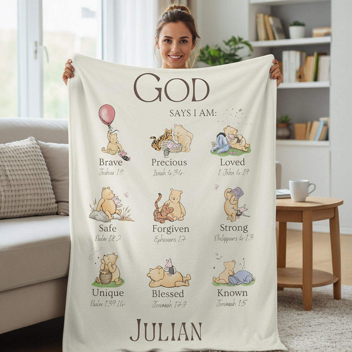 God Says I Am Baby - Personalized Sherpa Blanket