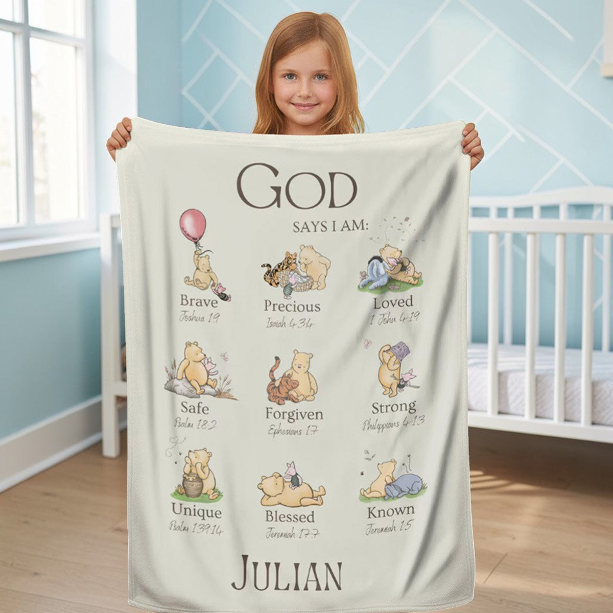 God Says I Am Baby - Personalized Sherpa Blanket