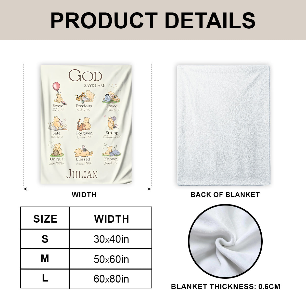 God Says I Am Baby - Personalized Sherpa Blanket