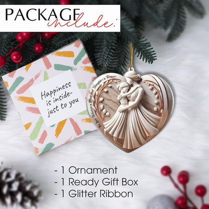 For Daughter Mom Grandma – Memorial Ornament for Loss of Mom, Bereavement Sympathy Gift, Christmas Keepsake for Mother Daughter (Mom&Daughter)