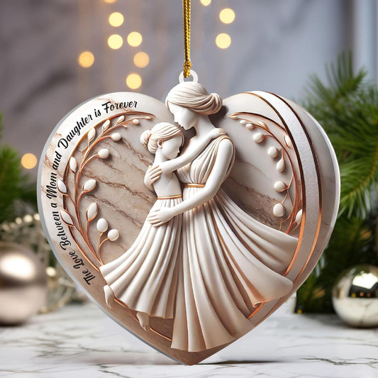 For Daughter Mom Grandma – Memorial Ornament for Loss of Mom, Bereavement Sympathy Gift, Christmas Keepsake for Mother Daughter (Mom&Daughter)