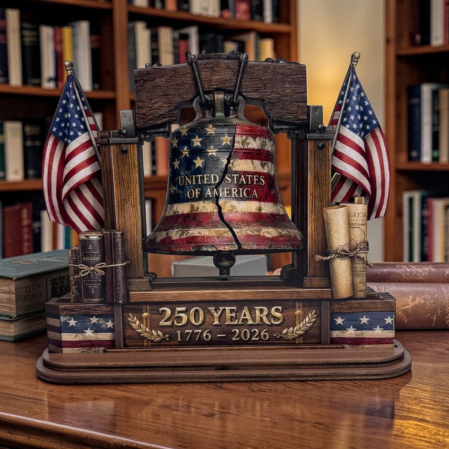250 Years Of Freedom - Wooden Block