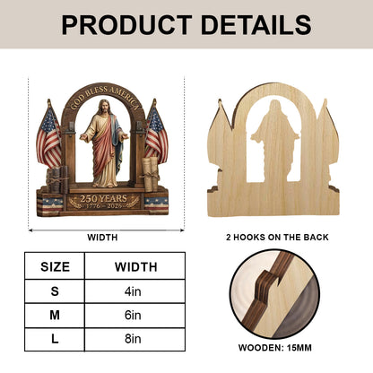 God Bless America  - Wooden Block