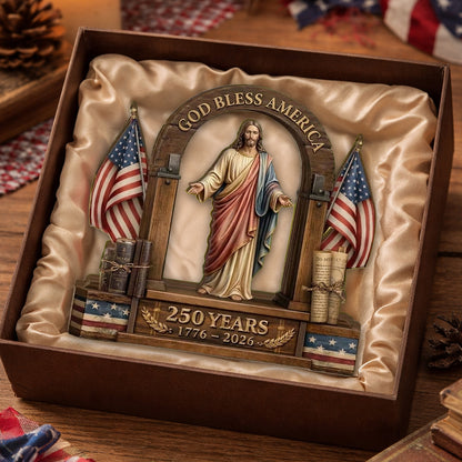 God Bless America  - Wooden Block