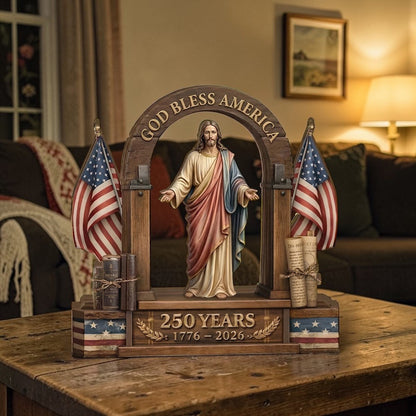 God Bless America  - Wooden Block