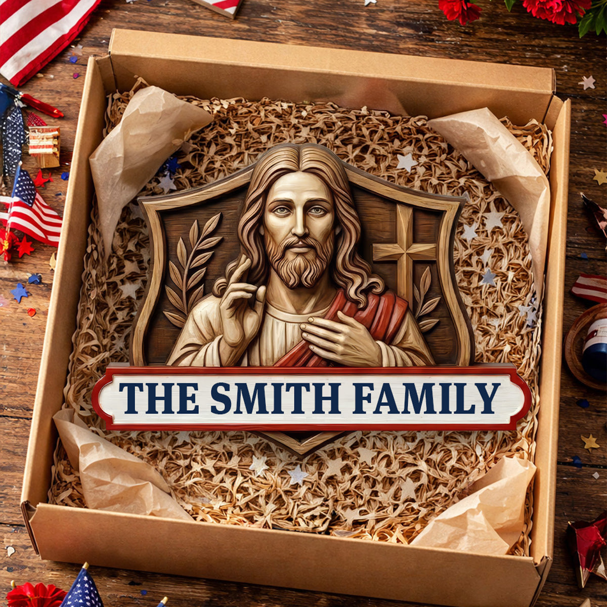 Christian Home Decor - Personalized Door Sign