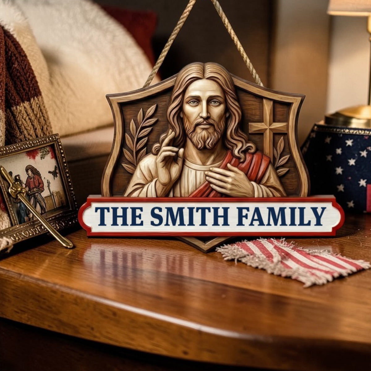Christian Home Decor - Personalized Door Sign