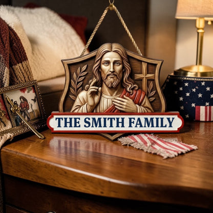 Christian Home Decor - Personalized Door Sign