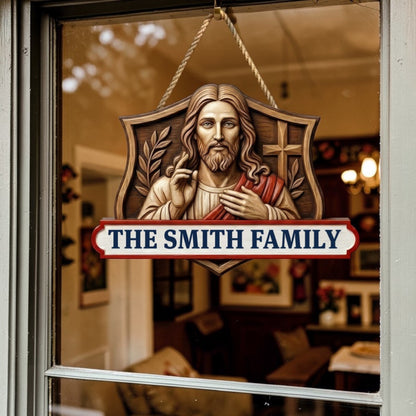 Christian Home Decor - Personalized Door Sign