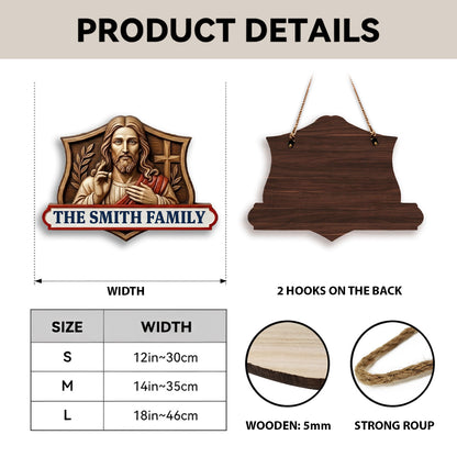 Christian Home Decor - Personalized Door Sign
