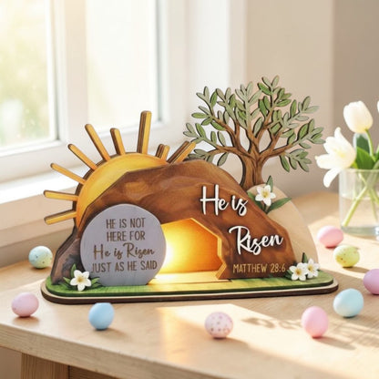 He Is Risen - Wooden Plaque