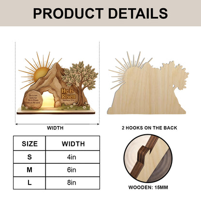 He Is Risen - Wooden Plaque
