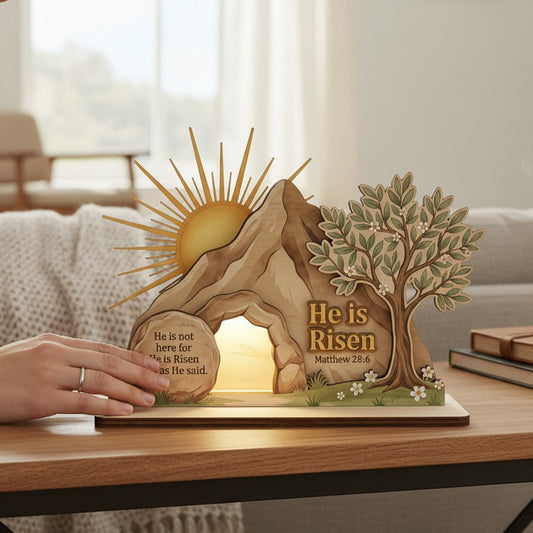 He Is Risen - Wooden Plaque