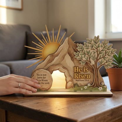 He Is Risen - Wooden Plaque