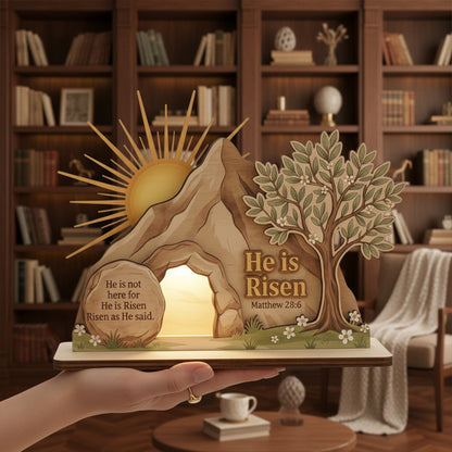 He Is Risen - Wooden Plaque