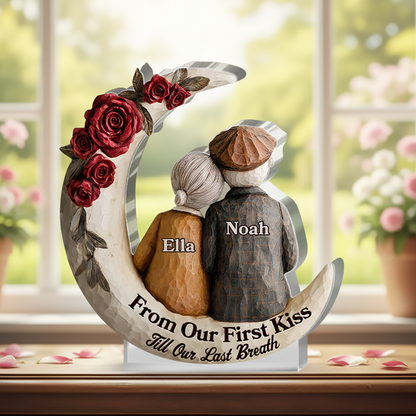 From Our First Kiss Till Our Last Breath - Personalized Acrylic Plaque
