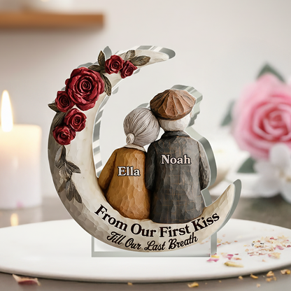 From Our First Kiss Till Our Last Breath - Personalized Acrylic Plaque