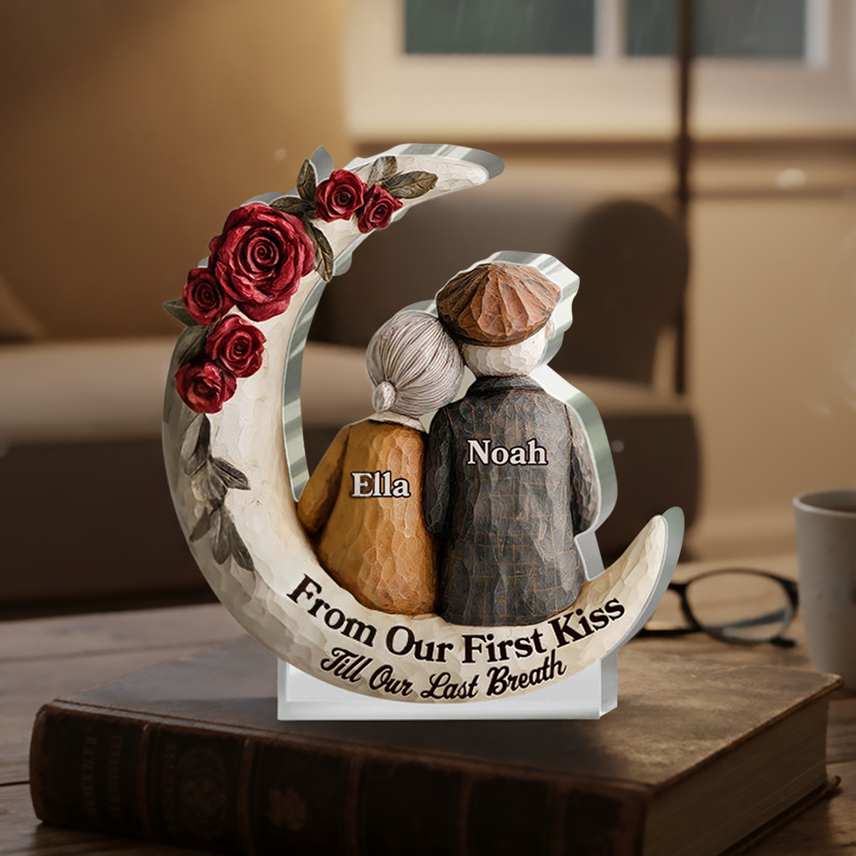 From Our First Kiss Till Our Last Breath - Personalized Acrylic Plaque