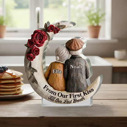 From Our First Kiss Till Our Last Breath - Personalized Acrylic Plaque