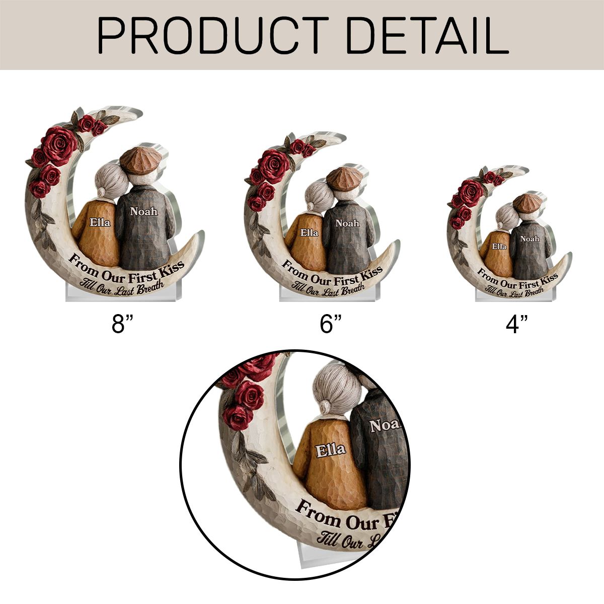 From Our First Kiss Till Our Last Breath - Personalized Acrylic Plaque