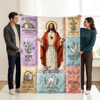 Jesus - Personalized Sherpa Blanket