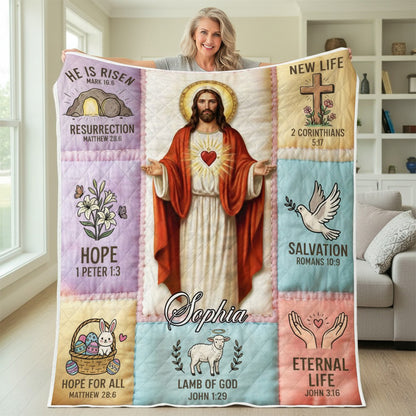 Jesus - Personalized Sherpa Blanket
