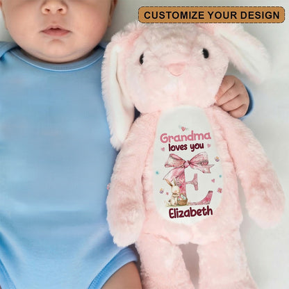 Grandma Loves You - Personalized Stuffed Bunny
