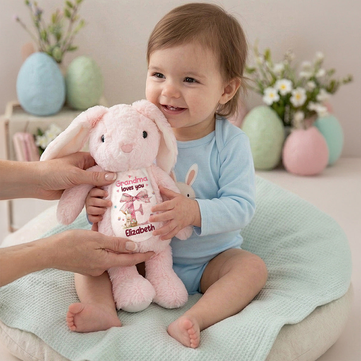 Grandma Loves You - Personalized Stuffed Bunny
