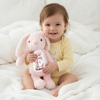Grandma Loves You - Personalized Stuffed Bunny
