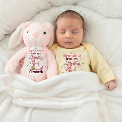 Grandma Loves You - Personalized Stuffed Bunny
